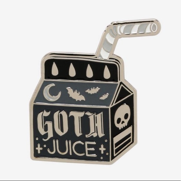 🖤Goth Juice Carton Enamel Pin Hot Topic🖤 - Picture 2 of 2